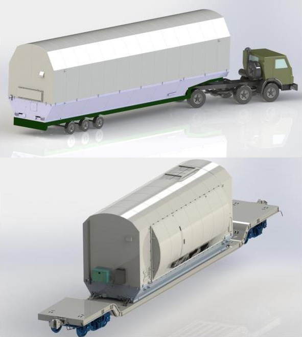 Special Transportation Vehicle with a Container