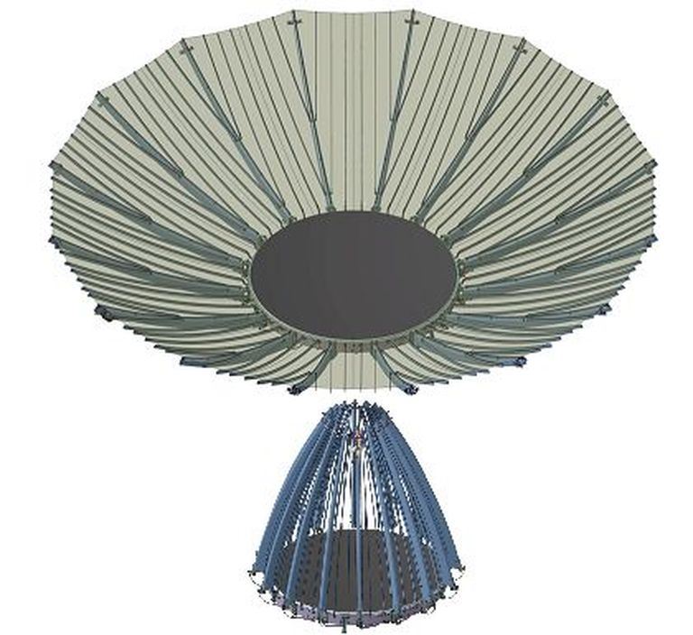 Deployable Reflector of Antenna with 4.2 m Aperture Diameter